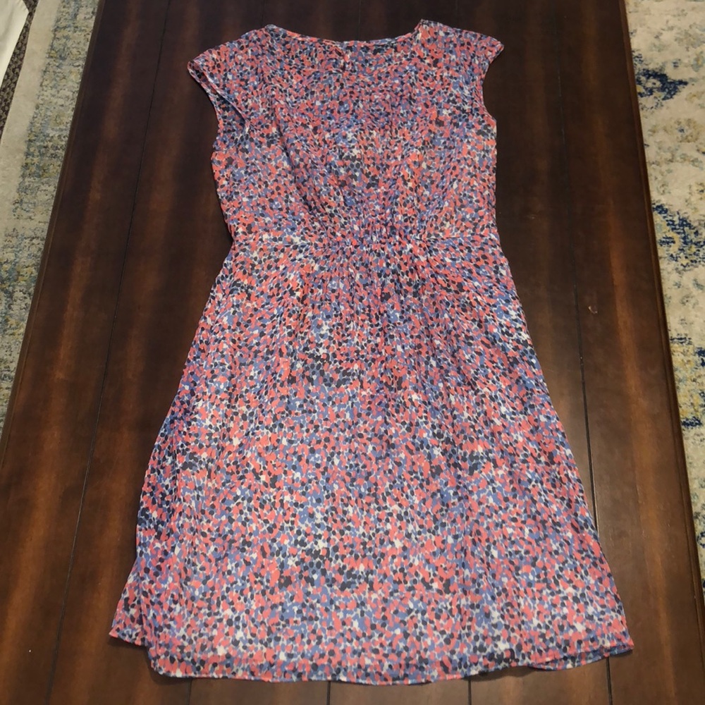 Adorable petal burst pattern silk dress!